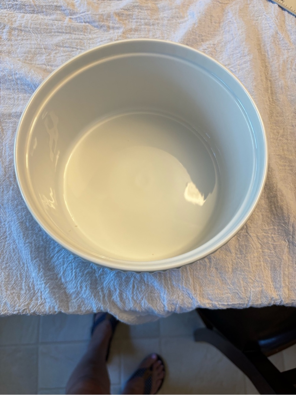 Crate&Barrel White Fluted Ceramic Ramekin - Picture 3 of 7